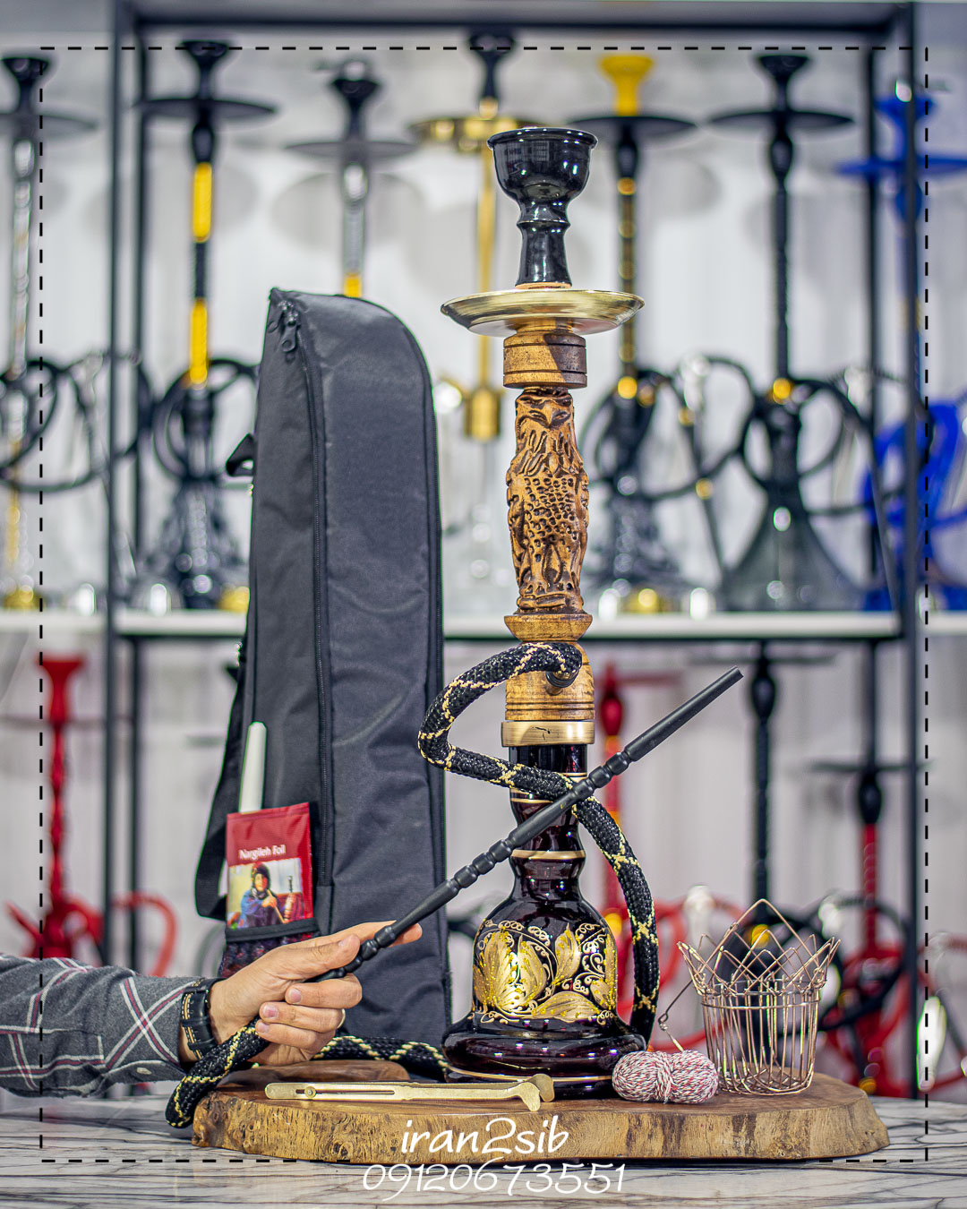  قیمت خرید تنه قلیان چوبی عکس قلیون چوبی فروش قلیان چوبی 